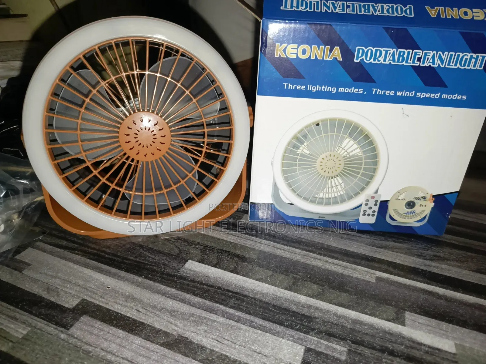 Table Solar Fan Light