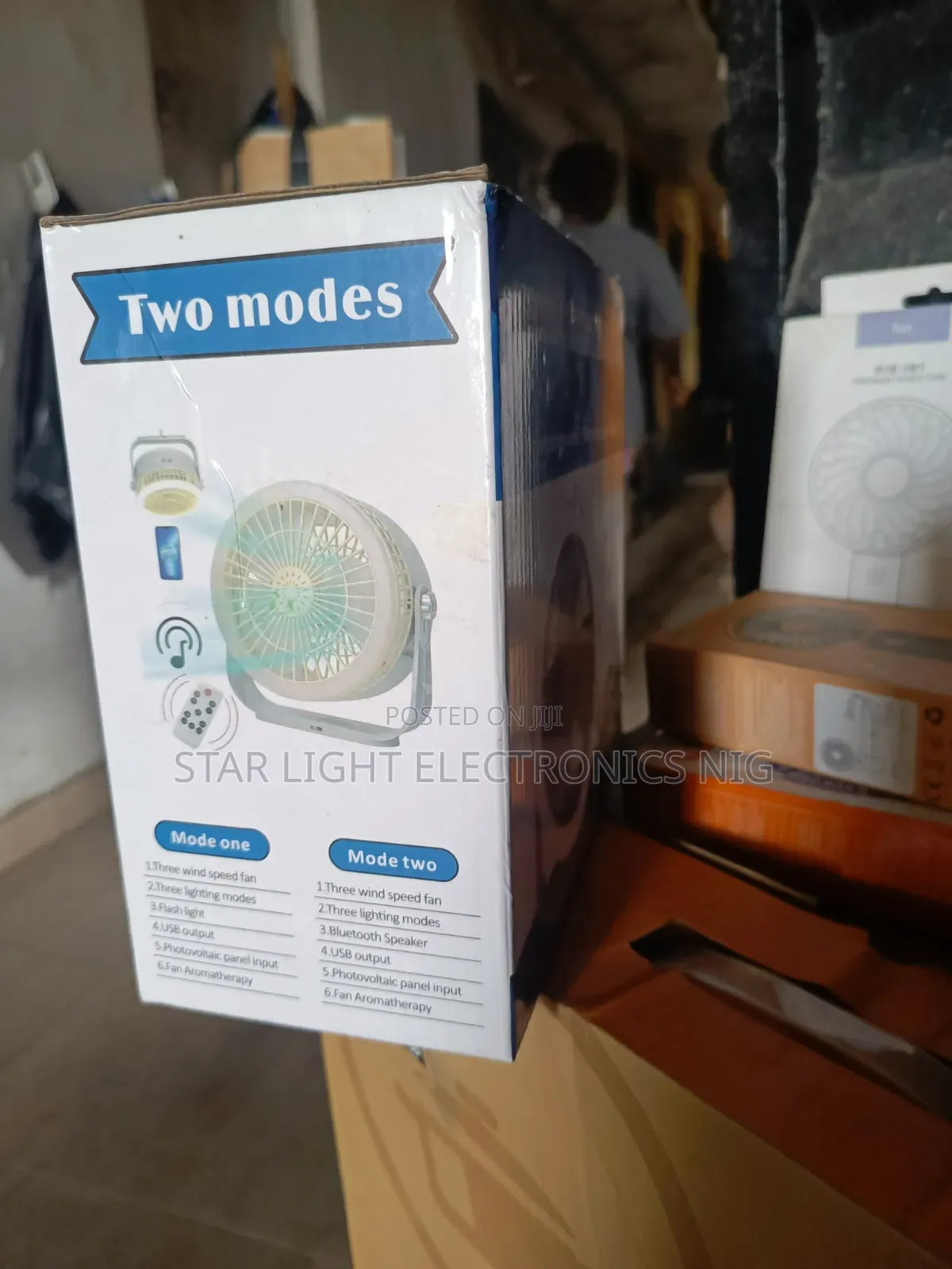 Table Solar Fan Light