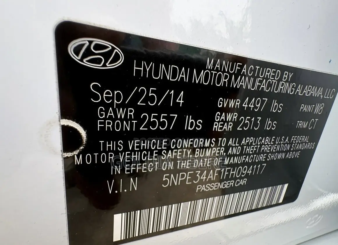 Hyundai Sonata 2015 White