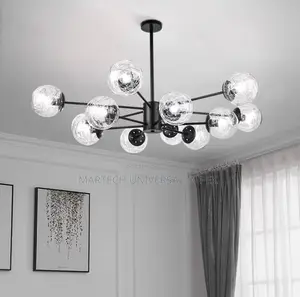 12 Bulbs Glass Chandelier