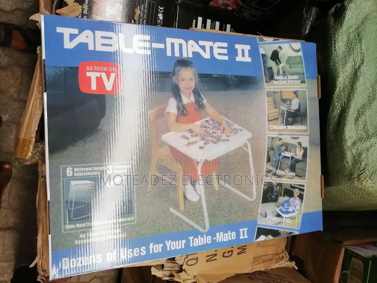 Table Mate-Ii Adjustable Steel Multifunction Laptop Table/Workstation