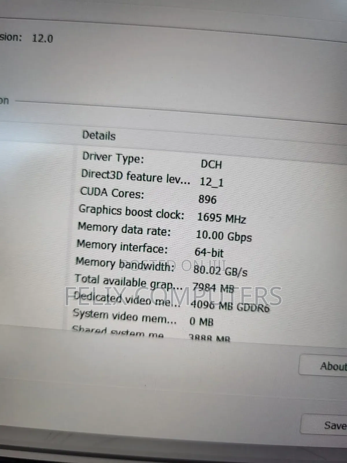 Laptop Fujitsu 8GB Intel Core i7 SSD 256GB