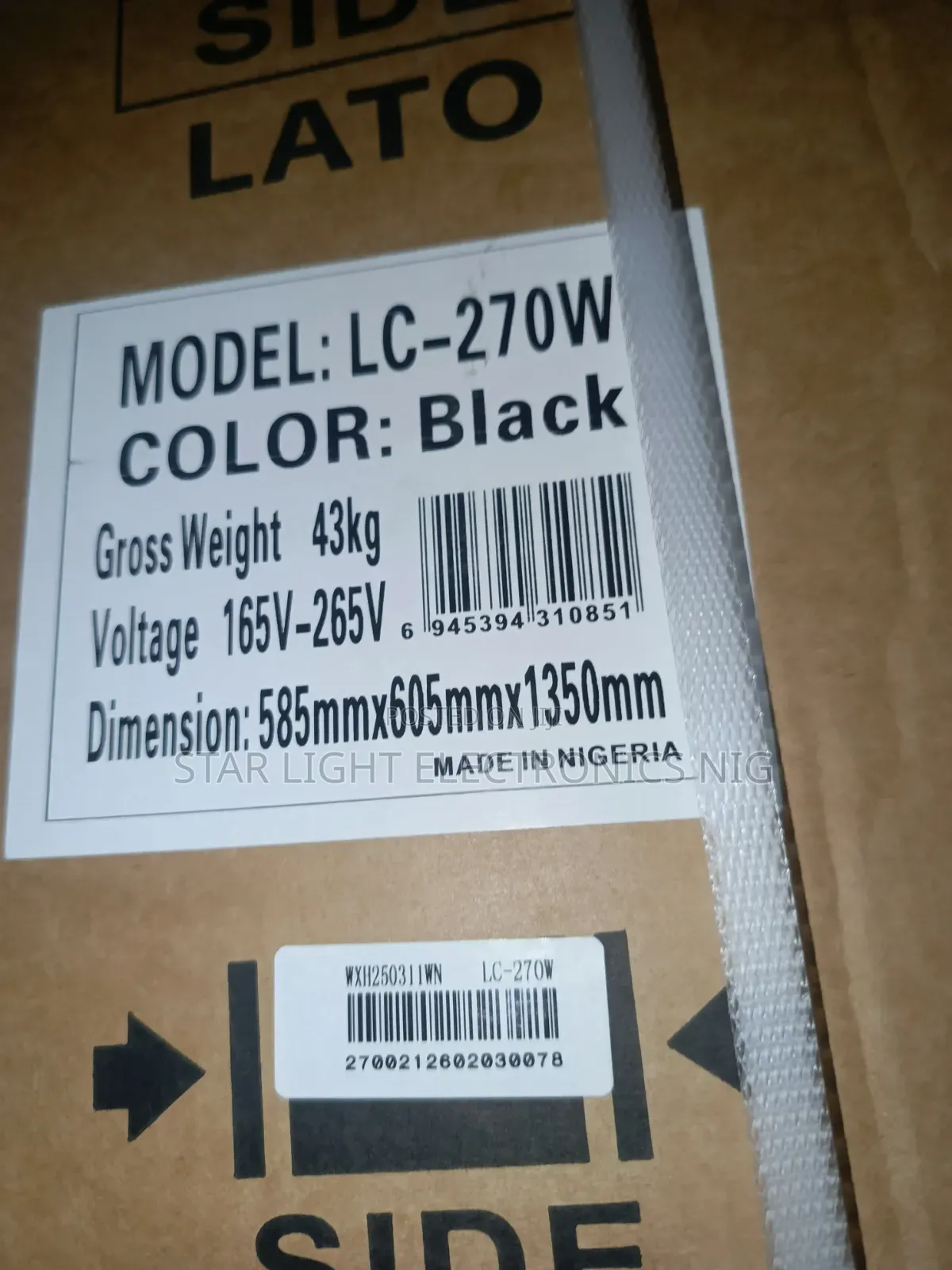 Black Chillers 270 Liters