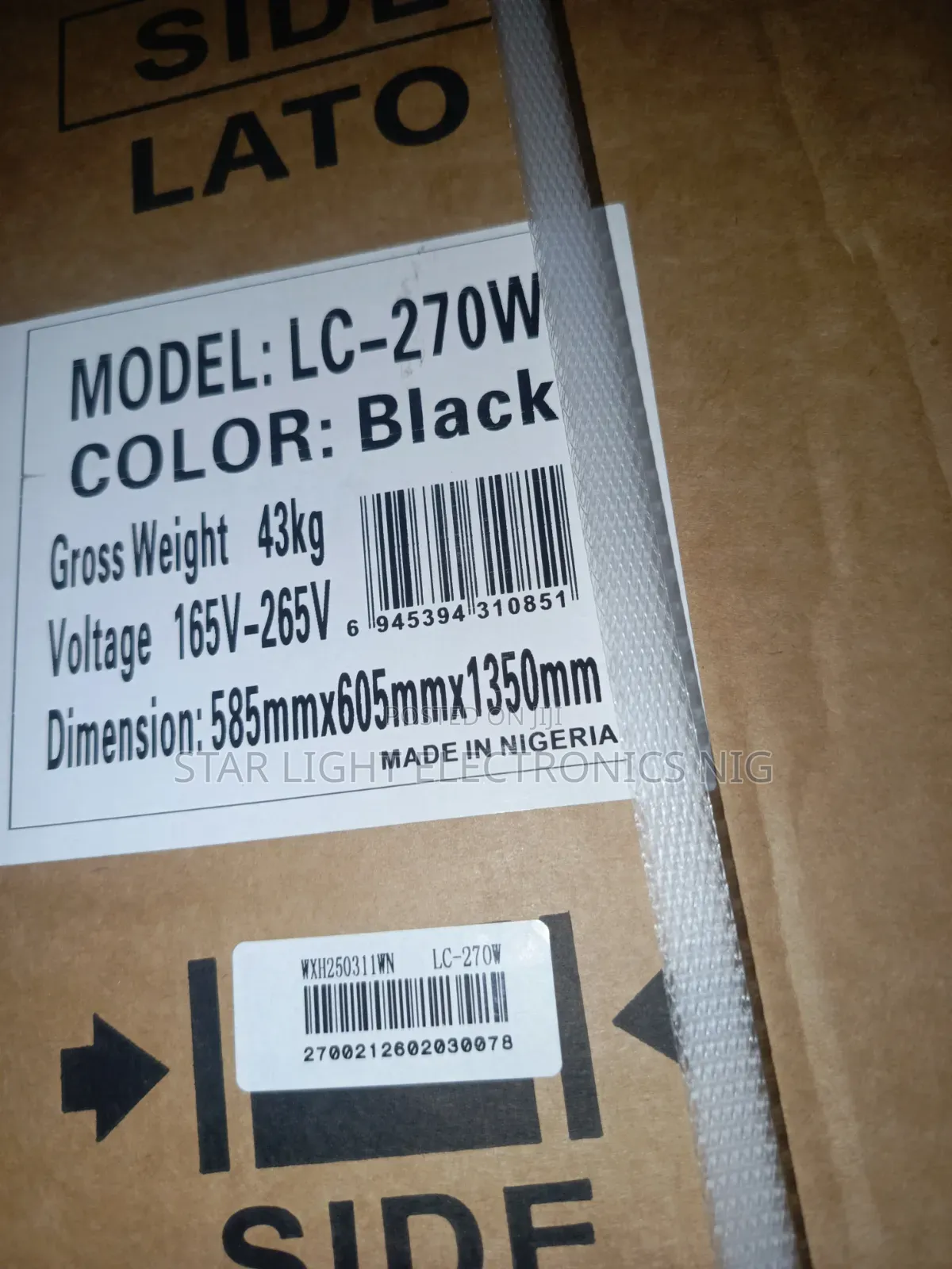Black Chillers 270 Liters