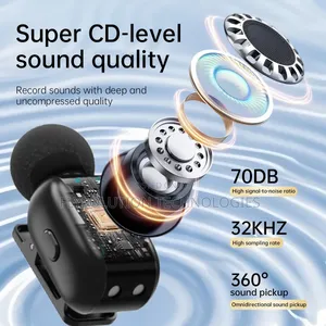 Dual Wireless Mic Sx35 Mini Charging Case Lavalier Microphone