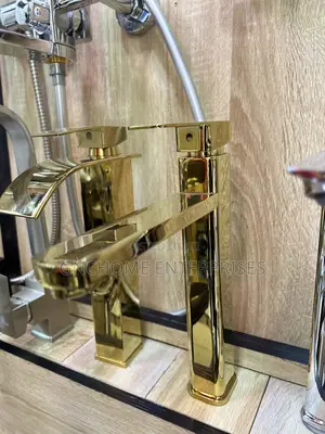 Long Gold Countertops Mixer Tap