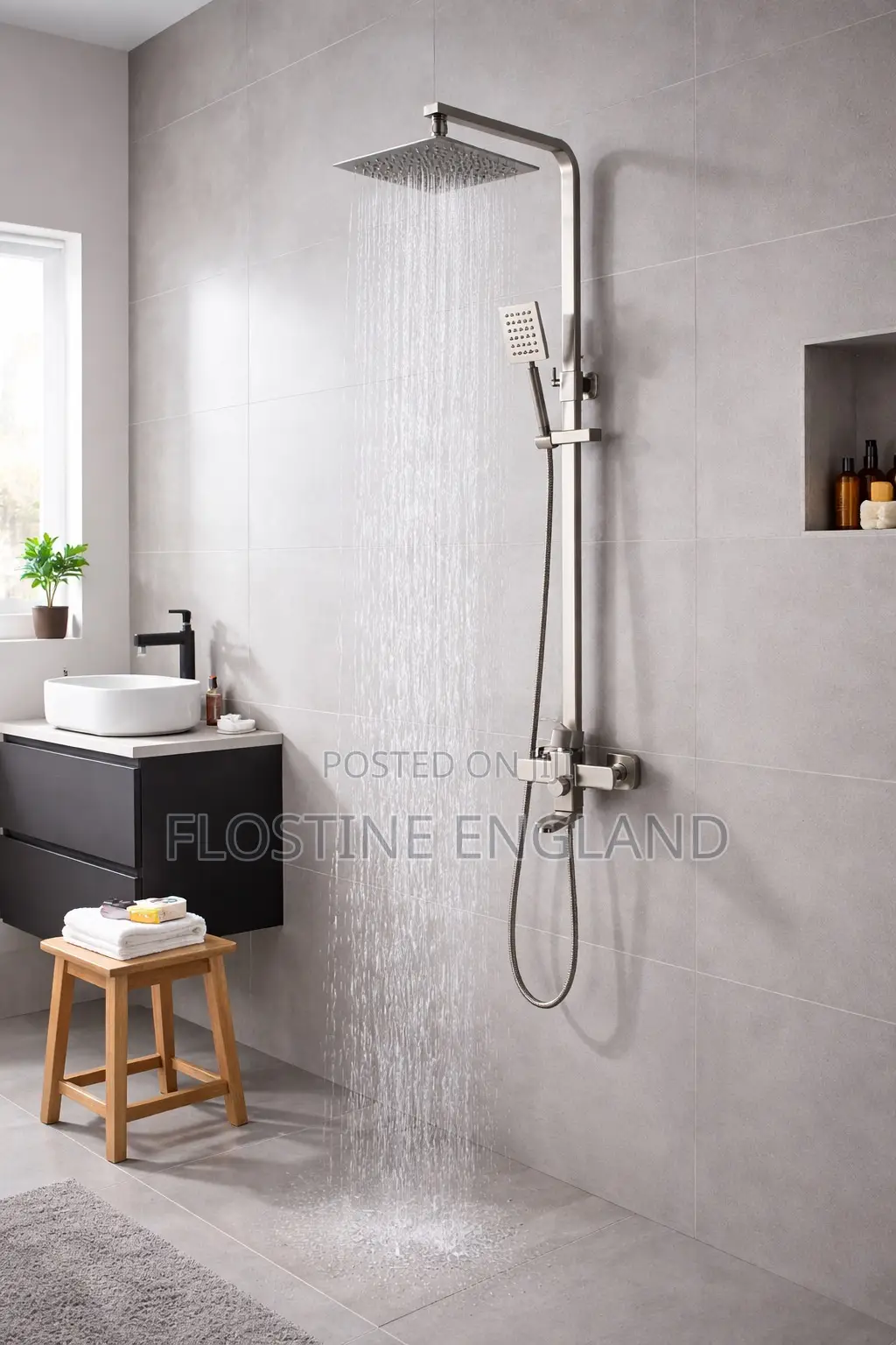 Silver Shower Set