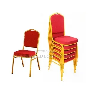 Top One Red Banquet Chair With a Gold Frame