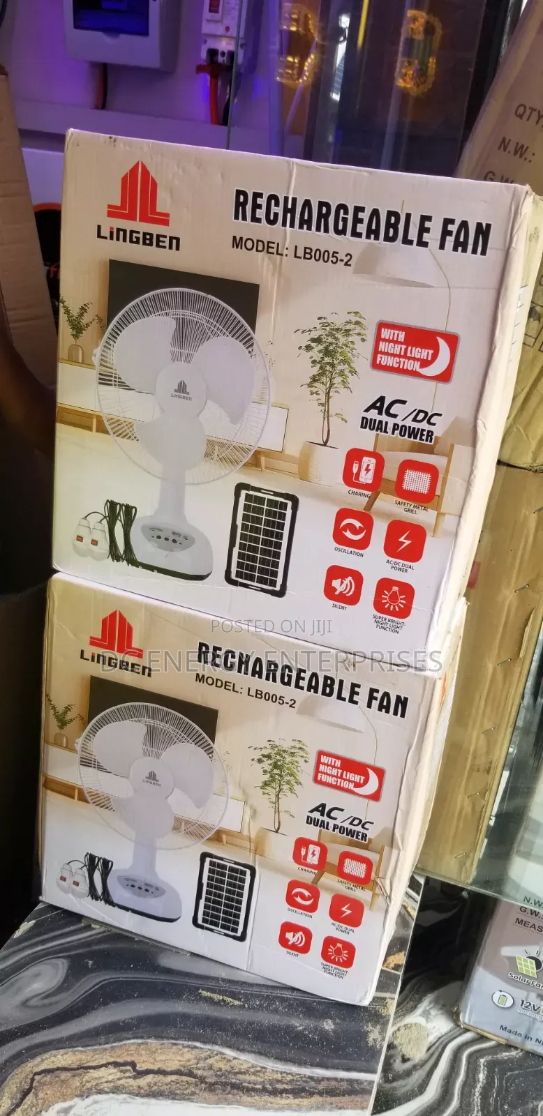 Solar Table Fan ( Rechargeable)