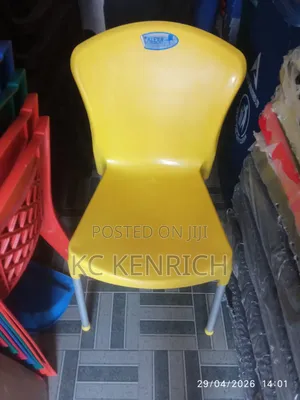 Iron Leg Plastic Chair, Armless