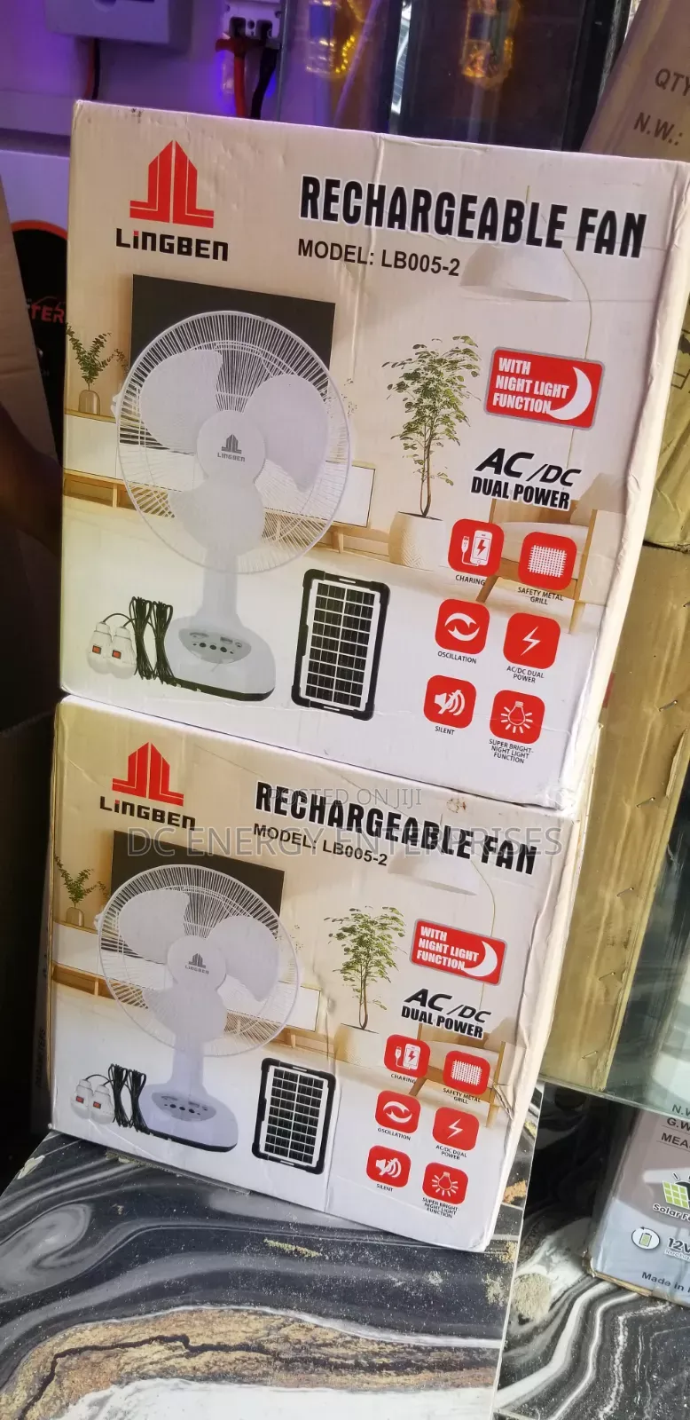 Solar Table Fan ( Rechargeable)