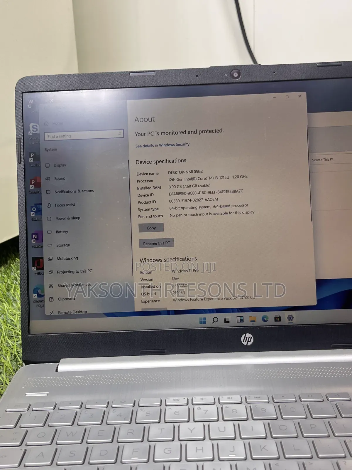 Laptop HP 15 8GB Intel Core i3 SSD 256GB