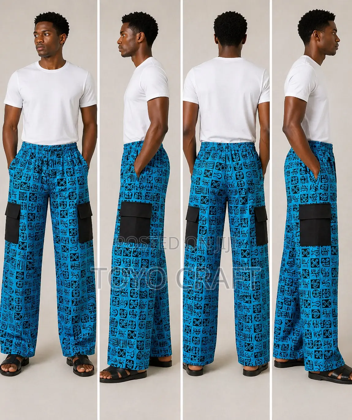 Exclusive Ankara Cargo Pant