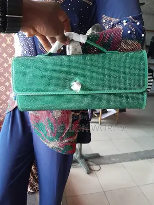 Emerald Colour Stoned Bag