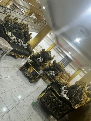 By 7 Black on Gold Royale Sofa Chair