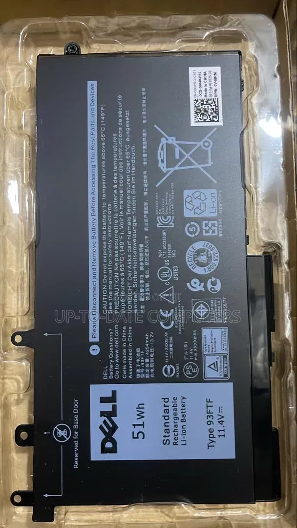 93ftf Dell Latitude 5280, 5480 Battery