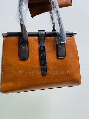 Quality Stock Leather Orange Bag