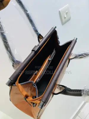 Quality Stock Leather Orange Bag