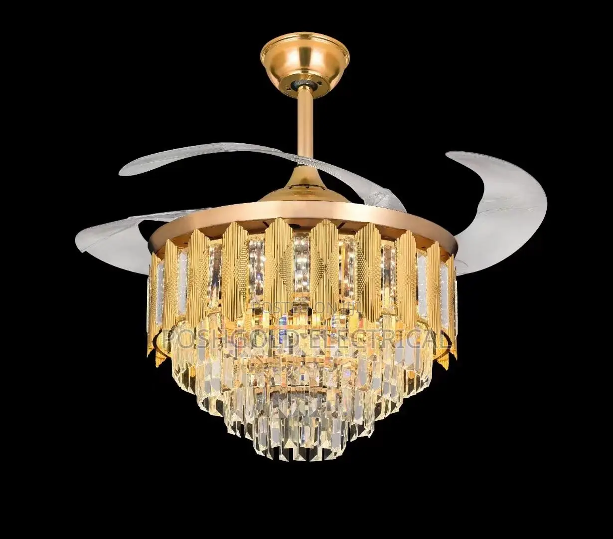 Luxury Crystal Ceiling Fan Chandelier