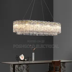 Oval Crystal Icicle Chandelier X500mm