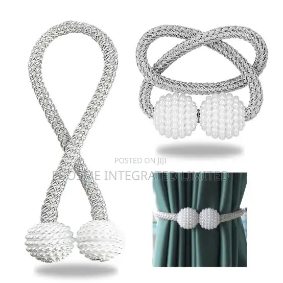Curtain Holder Blue Silver Gold White