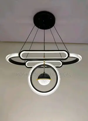 Geometric Led Ring Chandelier