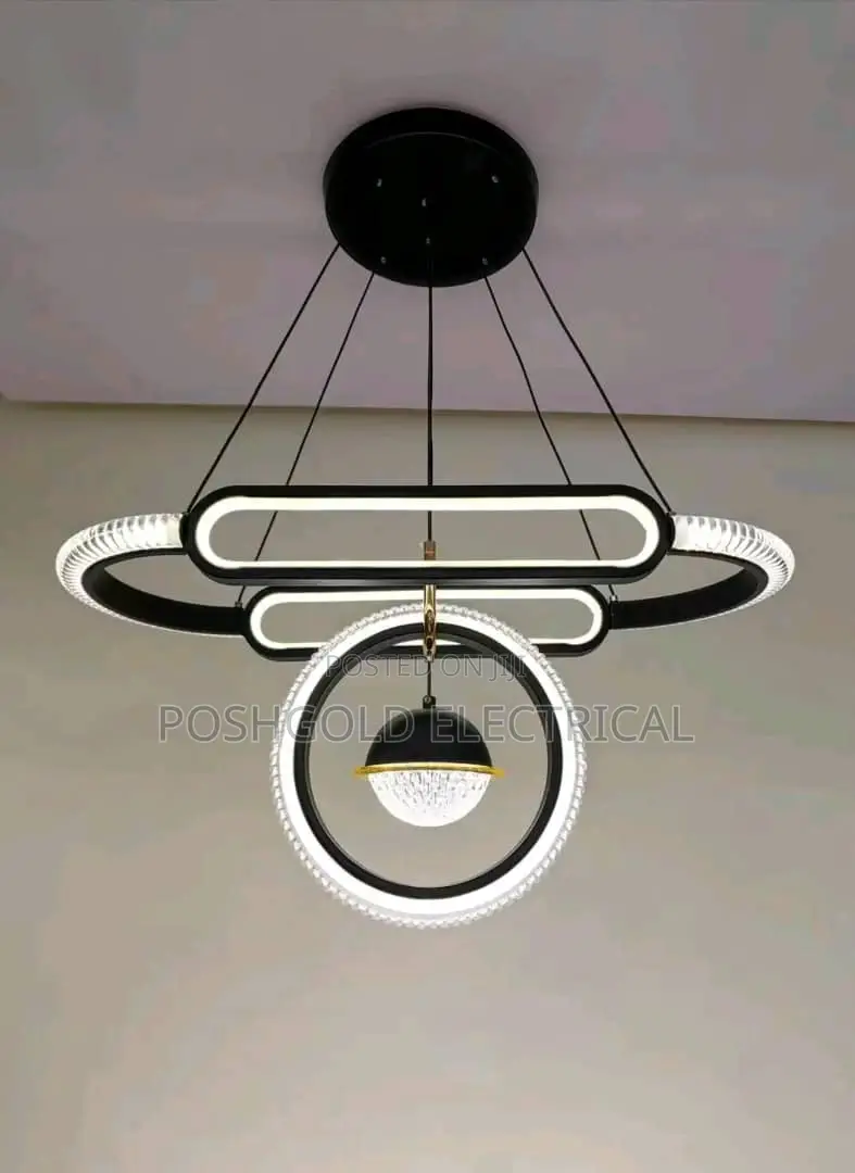 Geometric Led Ring Chandelier