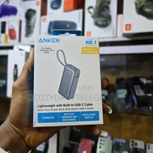 Anker Nano Powerbank 10000mah (30w, Built-in Usb-C Cable)