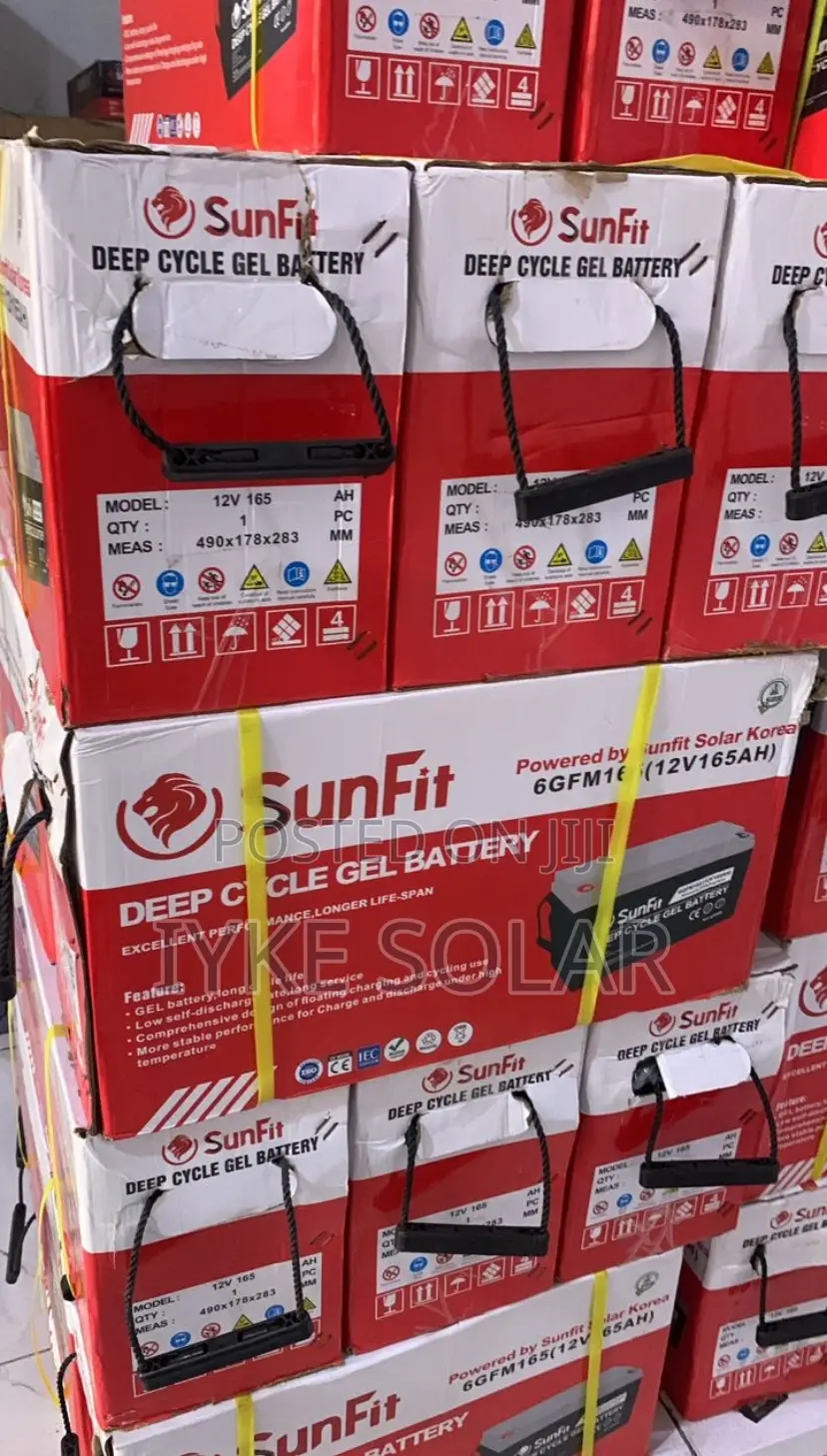 165ams 12v Sunfit Dry Cell Solar Battery