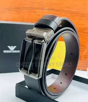 Giorgio Armani Quality Luxury Men Genuine Leather Belt