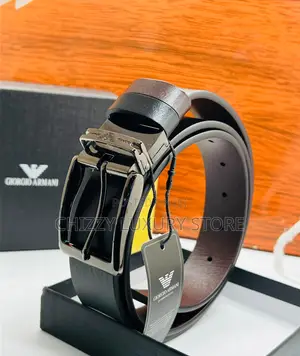 Giorgio Armani Quality Luxury Men Genuine Leather Belt