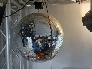 Mirrored Disco Ball Used for Party Lighting and Decoration.