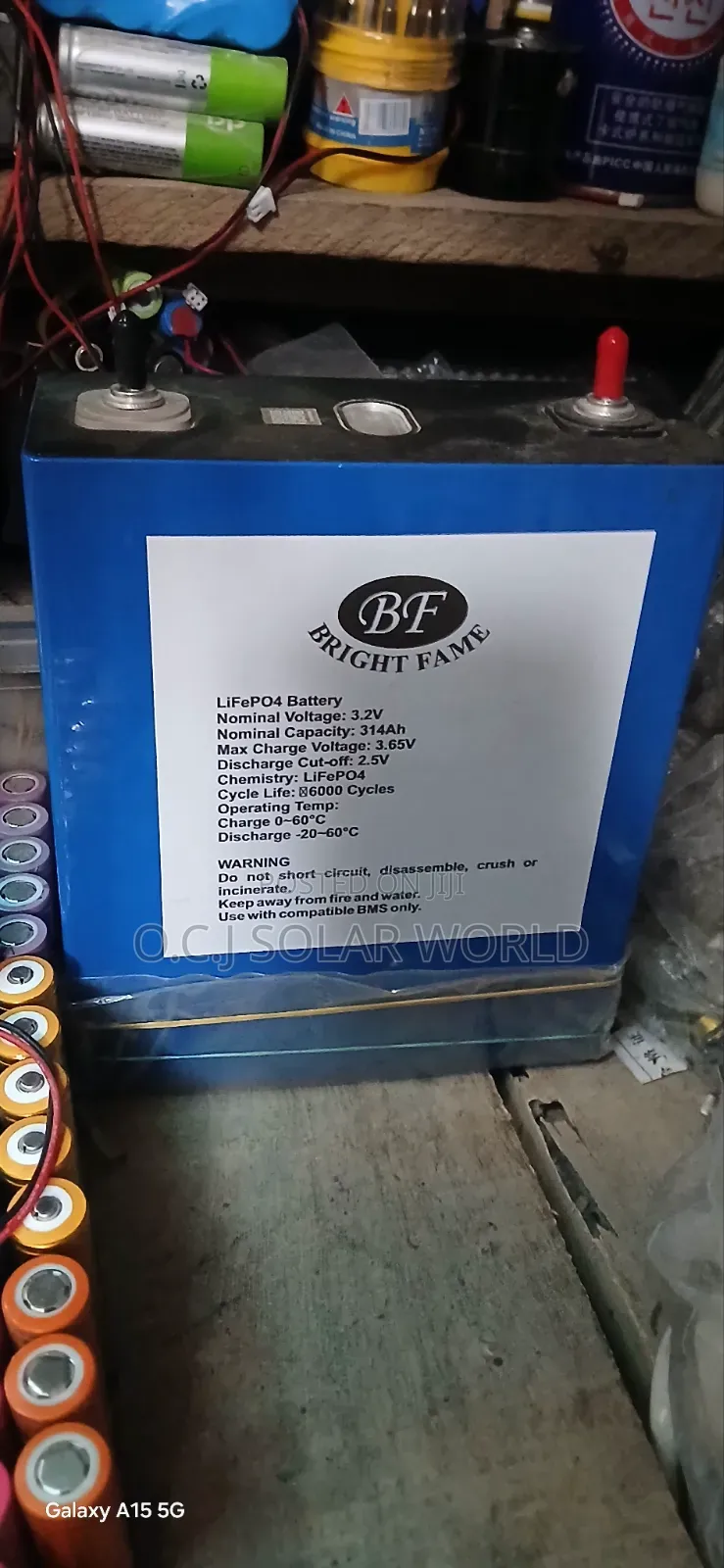Lithium Battery 3.2volts 314ahs