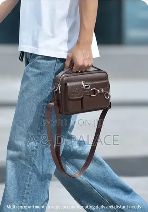 Weixier Multi- Compartment Forever More Genuine Leather Men Bag