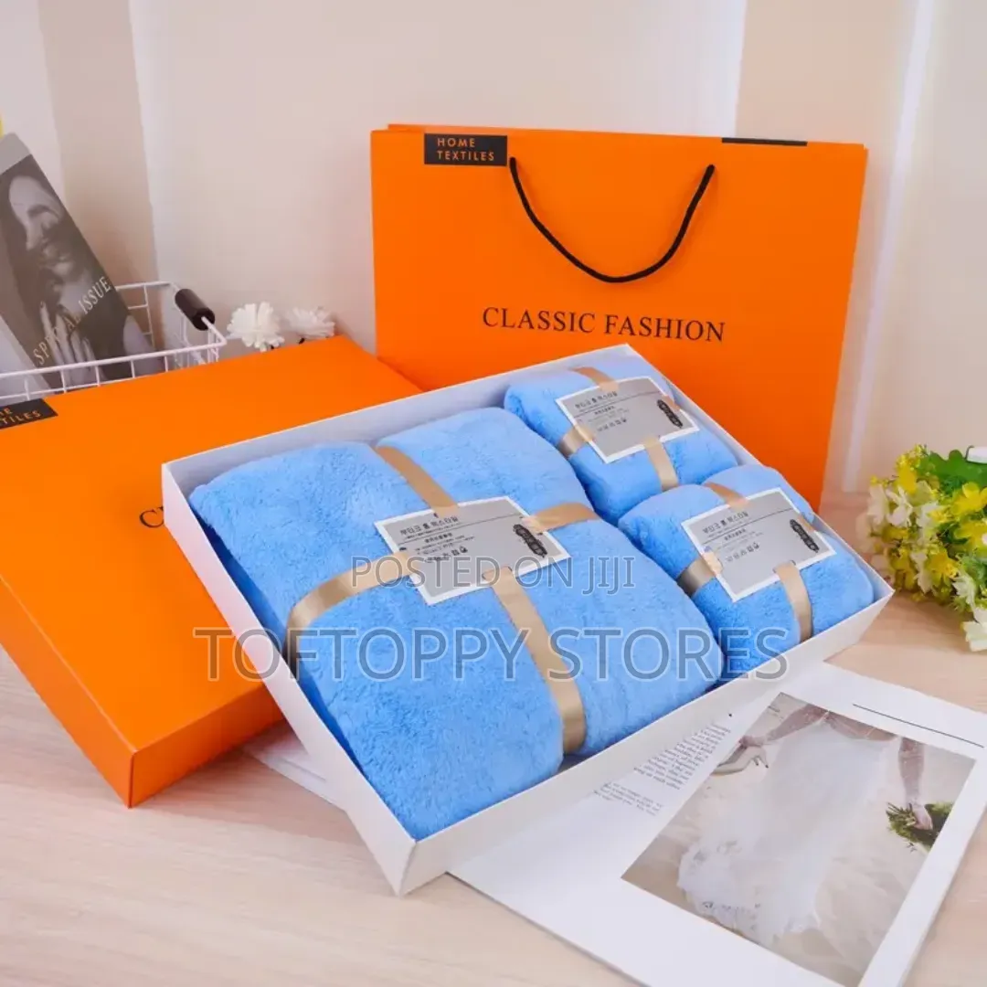 Bath Towel Gift Set Coral Fleece