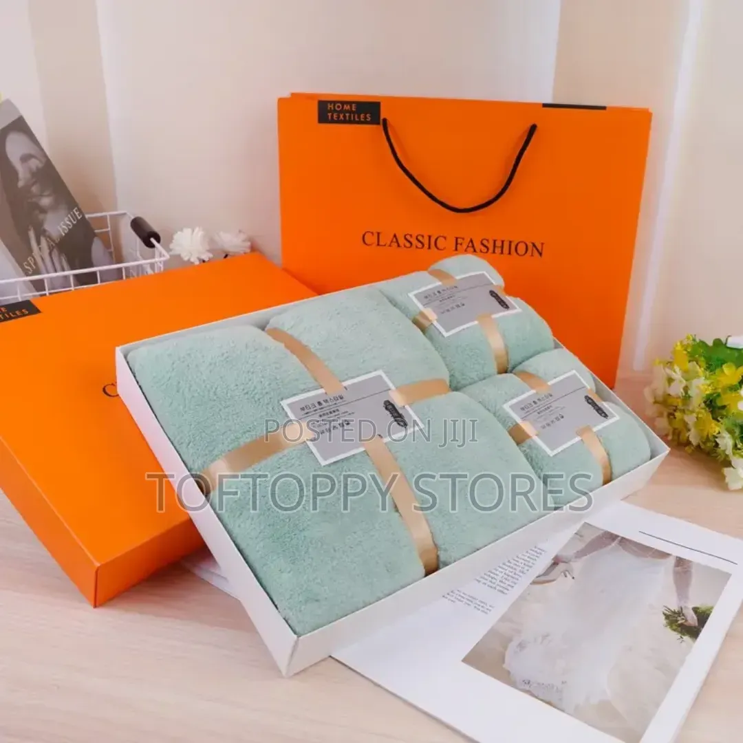 Bath Towel Gift Set Coral Fleece