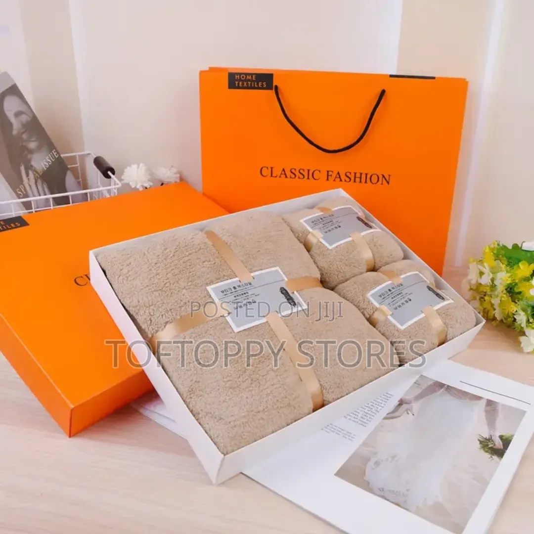 Bath Towel Gift Set Coral Fleece
