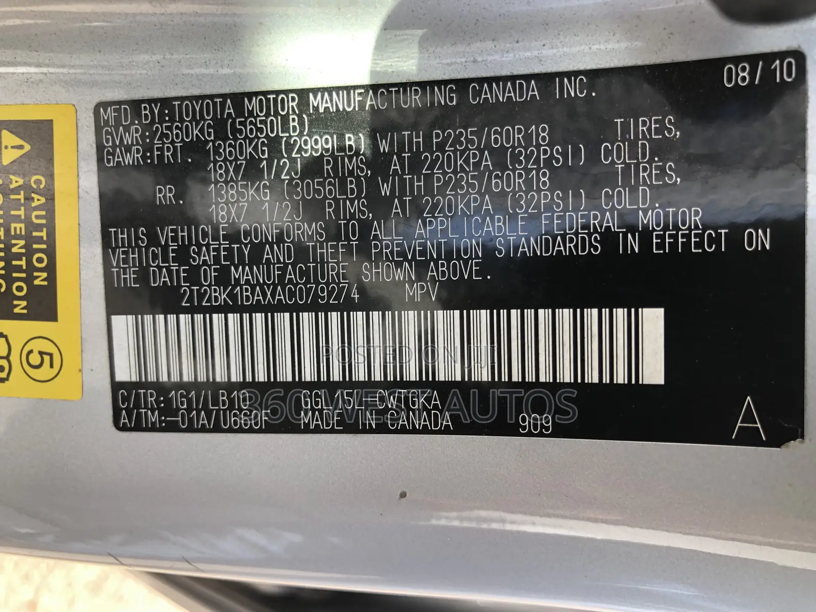 Lexus RX 350 2010 Silver