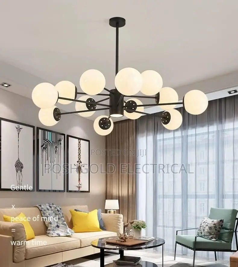 Industrial Globe Molecular Chandelier