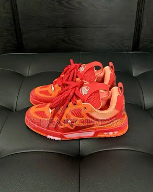 Louis Vuitton Lv Skate Sneakers,Featured in a Orange Red Colorway