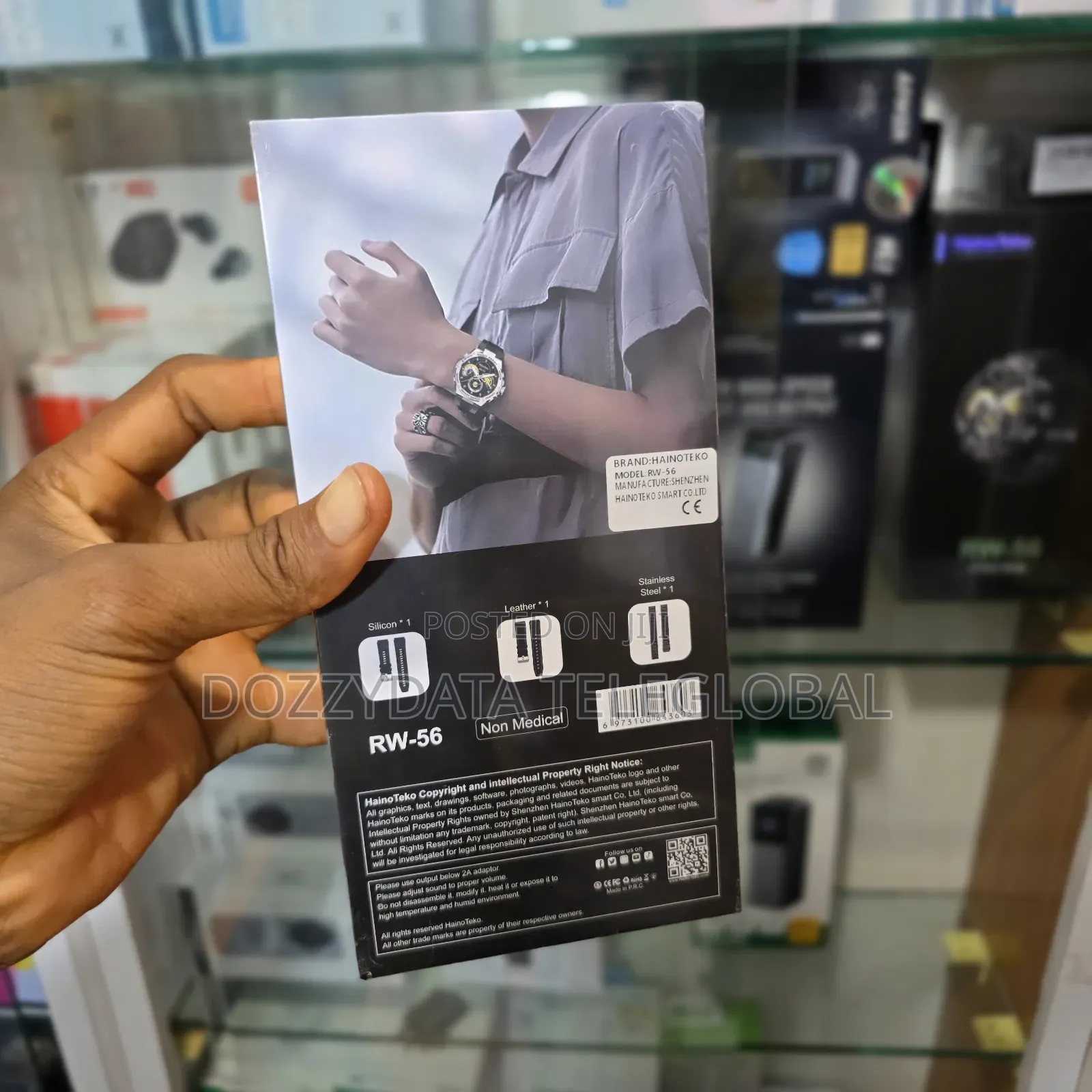 Haino Teko Rw-56 Smartwatch With Three Interchangeable Straps.