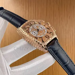 Franck Muller Quality Luxury Men Genuine Leather Wristwatch