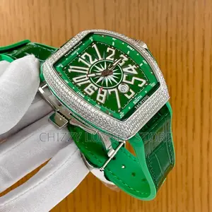 Franck Muller Quality Luxury Men Genuine Leather Wristwatch