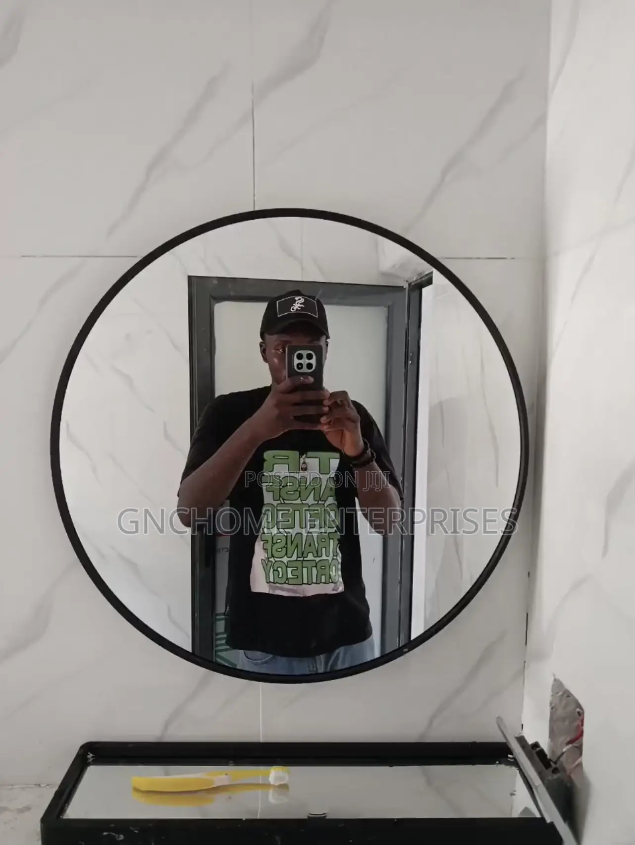 Small Black Frame Mirror