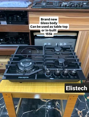 Polystar 3-Burner + 1 Electric Glass Cooker - Table Top or in-Built