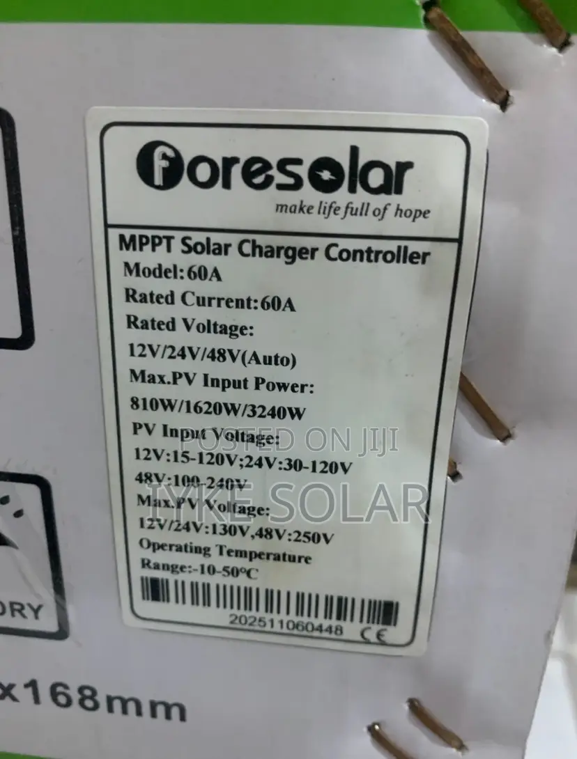 60ams 48v Charger Controller MPPT