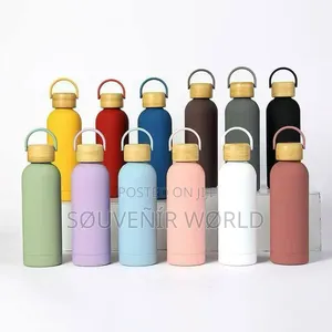 Matte Vacuum Flasks With Bamboo 500ml