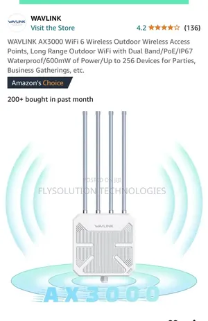 Wavlink Ax3000 Wi-Fi 6 Outdoor Access Point Aerial Hd10 Ip67