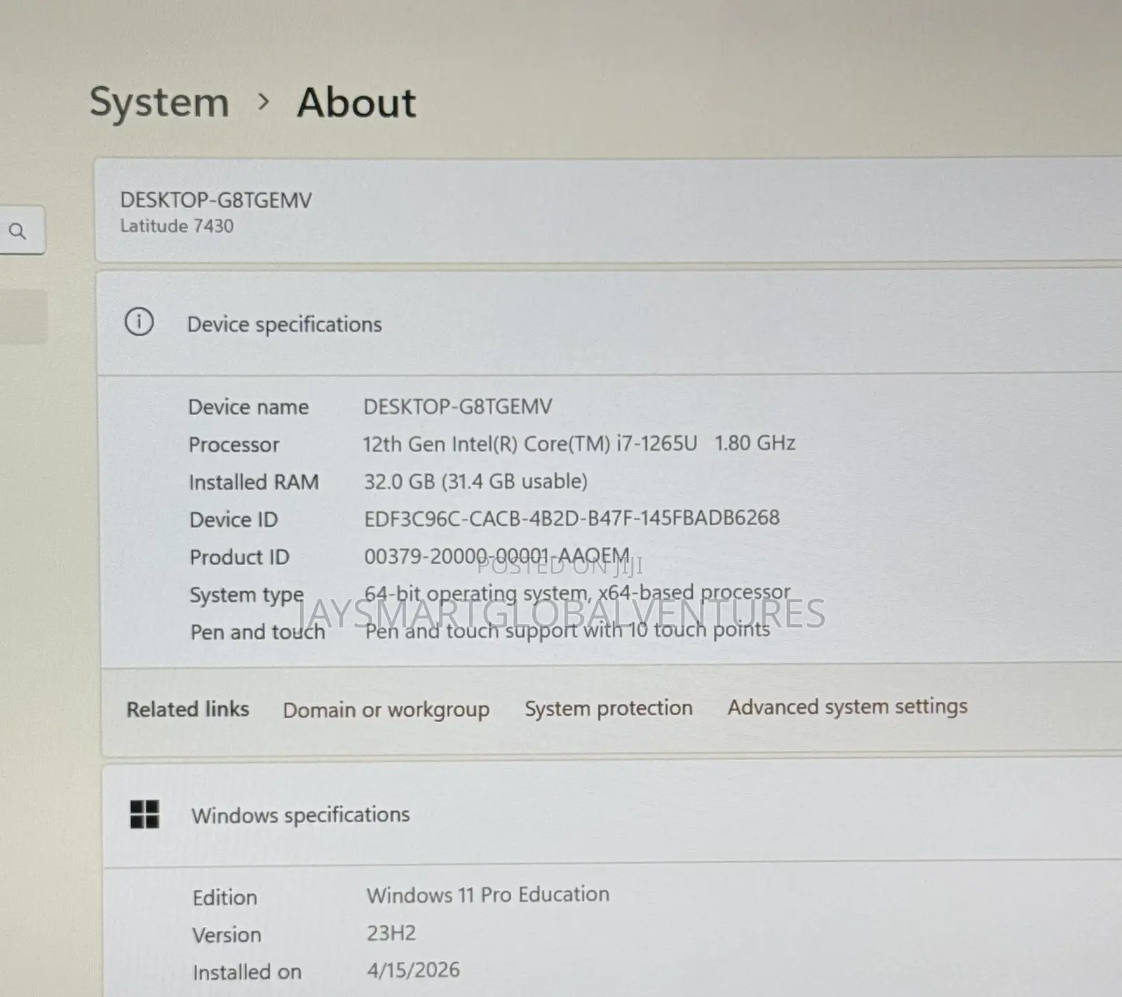Laptop Dell Latitude 7430 32GB Intel Core i7 SSD 512GB