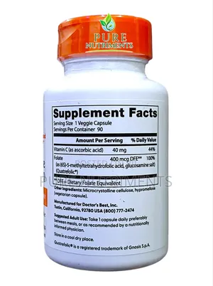 Doctors Best Folate 400mcg Quatrefolic 90 Caps For Brain And Pregnancy